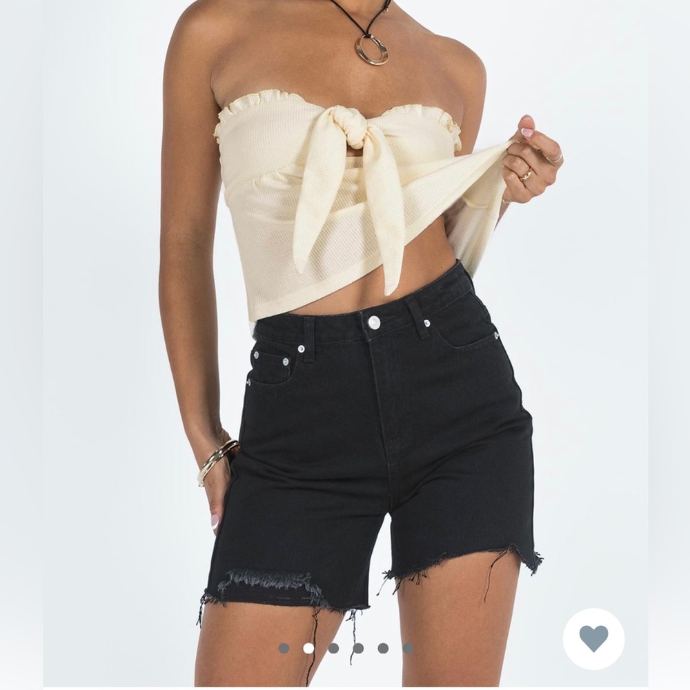Black Denim Shorts